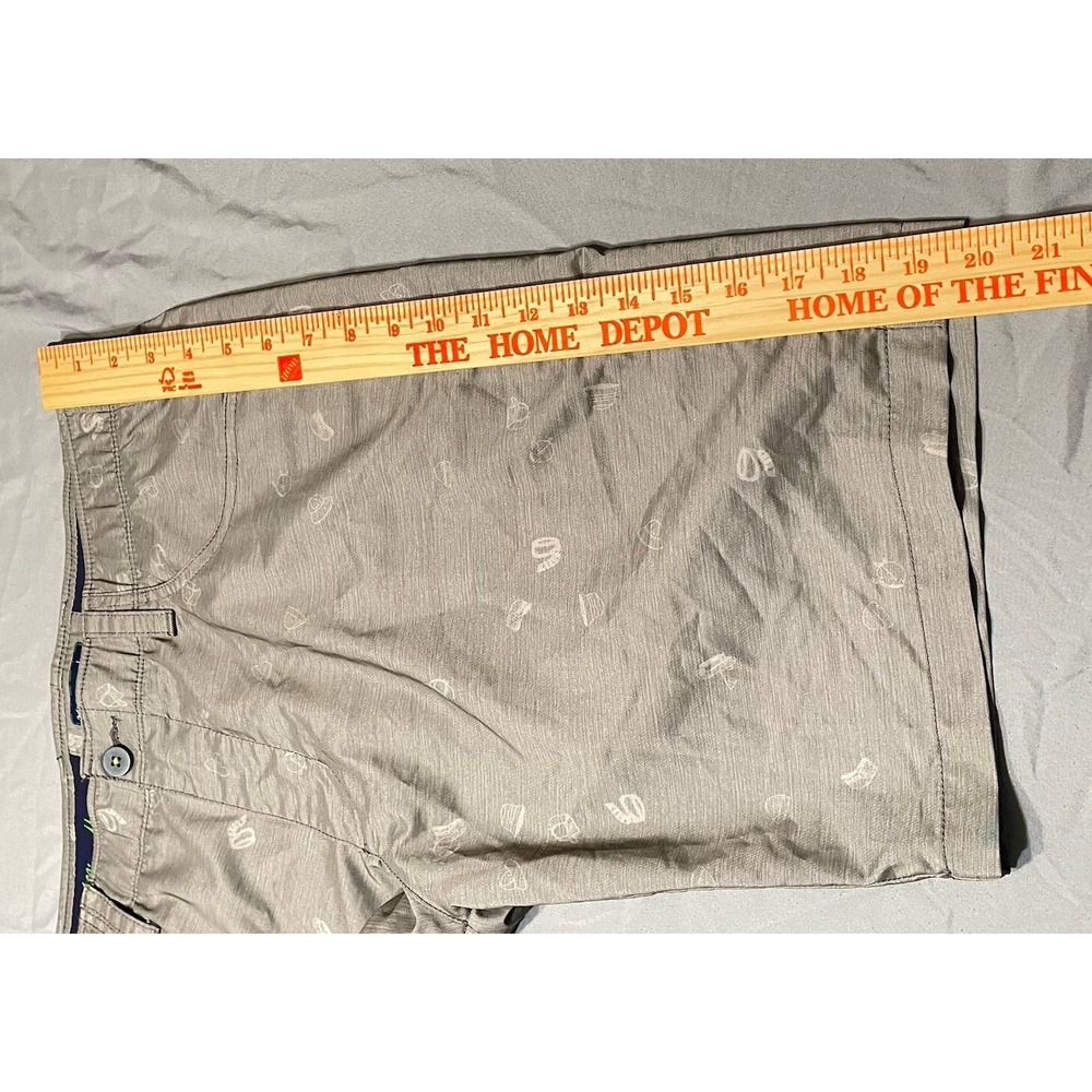 William‎ Murray Golf Shorts Mens 34 Gray All Over Print Stretch Straight Fit - Picture 5 of 9